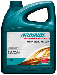 Купить моторное масло Addinol Mega Light MV 039 0W-30, 5л,  в интернет-магазине в Ижевске