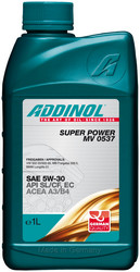 Купить моторное масло Addinol Super Power MV 0537 5W-30, 1л,  в интернет-магазине в Ижевске