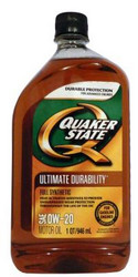    Quaker state Ultimate Durability SAE 0W-20 Full Synthetic Motor Oil,   -  